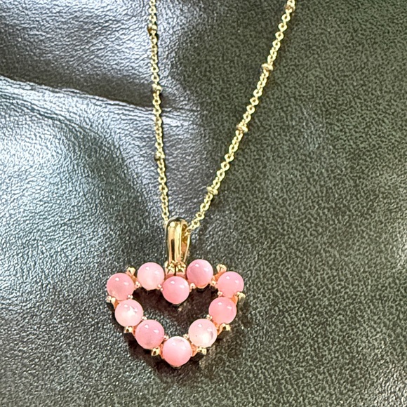 Kendra Scott Jewelry - Kendra Scott Ashton Heart Gold and Pink Heart Pendant Necklace